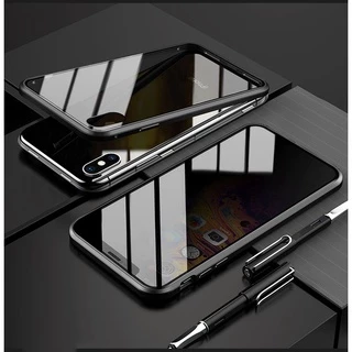 Samsung Galaxy S25 S26 S23 FE S22 S22 Plus Ultra S25 S26 Ultra + เคสโทรศัพท์แม่เหล็กกระจกสองด้านแม่เหล็กโลหะพลิกปกแข็งด้านหน้าและด้านหลัง 360 ปลอกป้องกัน