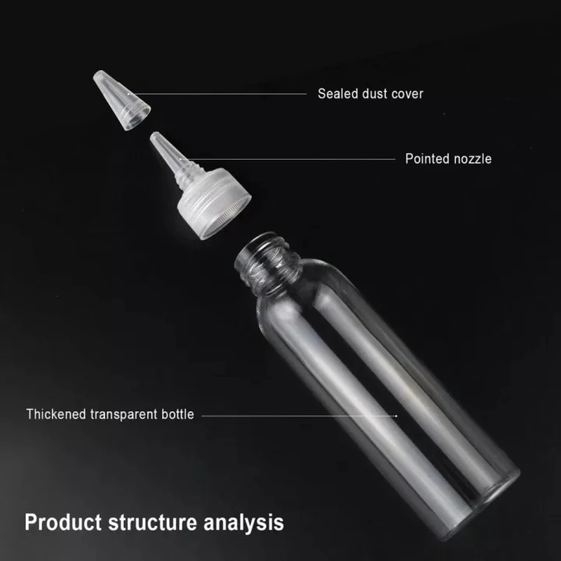 ขวดบีบพลาสติกใส หลายขนาด สําหรับใส่น้ําส้มสายชู น้ํามัน ไซรัป - รูปที่ 4