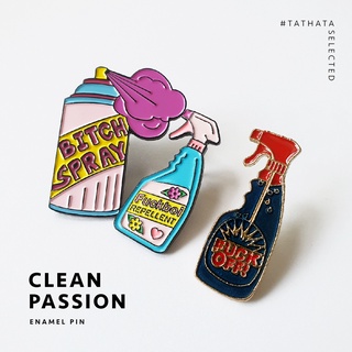 เข็มกลัด Enamel pin : Clean passion