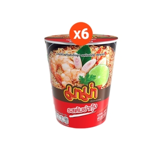 มาม่าบะหมี่ถ้วยรสสต้มยำกุ้งแพ็ค 6