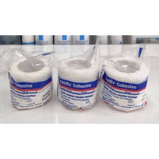 (3 ม้วน , 75บาท/ม้วน) Easifix cohesive 4cm*2mอิซีฟิกซ์ โคฮีสีฟ ผ้ายืด ปิดแผล / ผ้าพันแผล / plaster / พลาสเตอร์