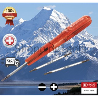 PB Swiss Tools ไขควงปากสลับแบนแฉก รุ่น PB 169.V01 เบอร์ 000/00/0 รวม 6 ขนาด ของแท้ 100%