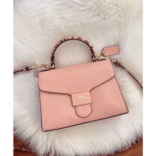 🤩💞NEW COACH Pepper Satchel In Signature Canvasครอสบอดี้