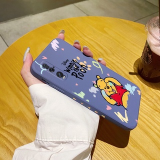 Oppo Find X2 Pro เคส บาง ด้านข้าง สี่เหลี่ยม เคสการ์ตูน Winnie The Pooh เต็มรูปแบบ เคสป้องกัน กันกระแทก