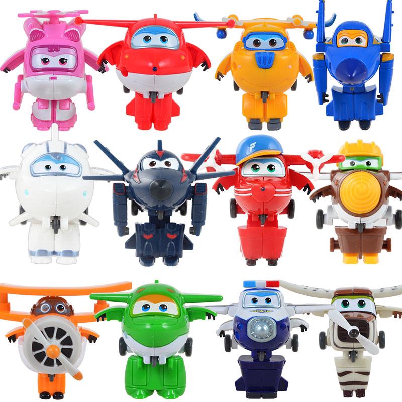 ฟิกเกอร์หุ่นยนต์ Super Wings Deformation Mini JET ABS ขนาดเล็ก 12 สไตล์ พร้อมกล่อง