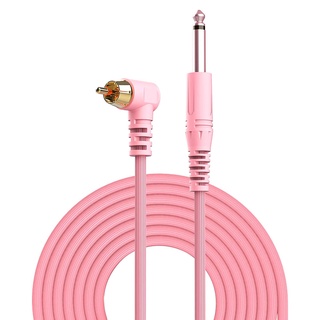 สาย RCA สําหรับปากกาสัก เครื่องสักโรตารี่ สาย RCA ทนทาน สีชมพู