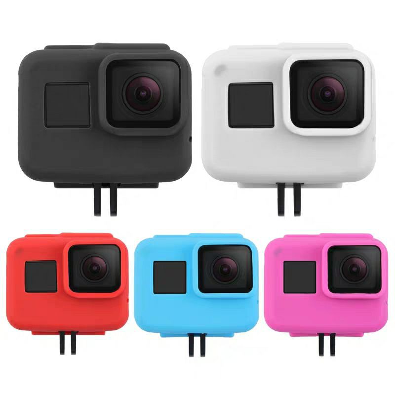 เคสซิลิโคนนิ่มคลุมเคสกล้องGopro hero 5 6 7เคสซิลิโคนครอบเฟมดำ