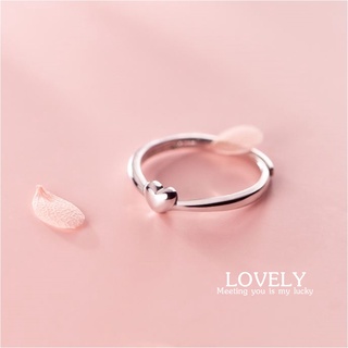 s925 Lovely ring แหวนเงินแท้ สวยน่ารัก ดูเรียบง่าย ใส่สบาย เป็นมิตรกับผิว ปรับขนาดได้