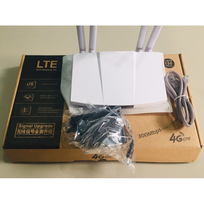 4G LTE SIM Card Wireless Router, WiFi 2.4G 300Mbps, Max. 32 Users, Support TrueMoveH DTAC and AIS SI