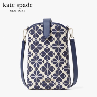 KATE SPADE NEW YORK SPADE FLOWER JACQUARD NORTH SOUTH CROSSBODY K4511 กระเป๋าสะพาย / ซองใส่มือถือ