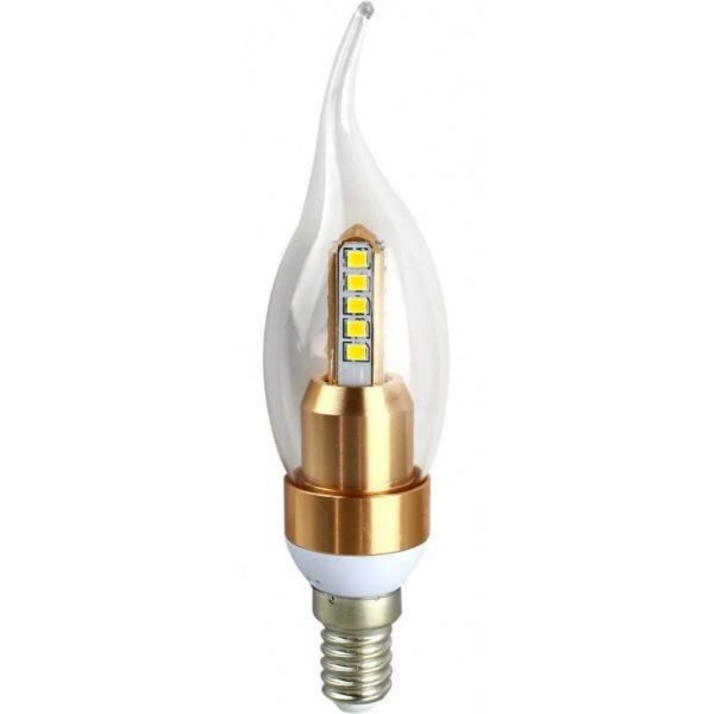 หลอดไฟ LED E14 Filament. 4W LED แสงวอม นวล สวย 220v ใช้กับโคมไฟ ไฟแชงกาเลีย ไฟตกแต่ง