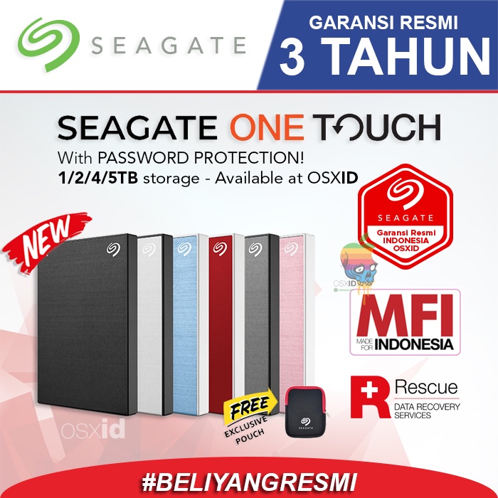SEAGATE Backup Plus Slim/Portable &amp; SEAGATE One Touch with Password - 1TB/2TB/4TB/5TB - E