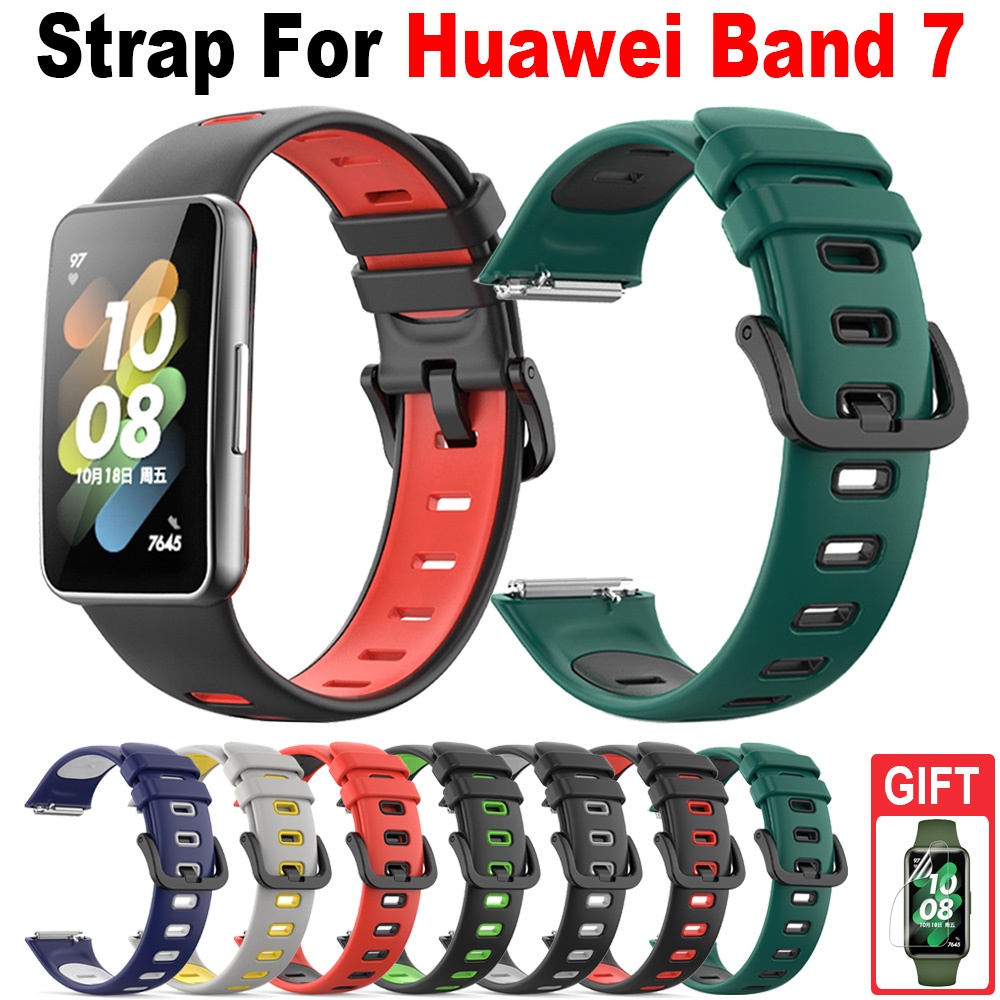 สายนาฬิกาข้อมือซิลิโคน สองสี แบบเปลี่ยน สําหรับ Galaxy Fit 3