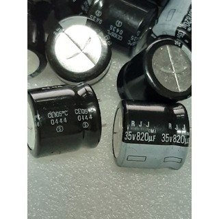 Elna RJJ 820uf 35v (ตัดขา) capacitor ตัวเก็บประจุ คาปาซิเตอร์