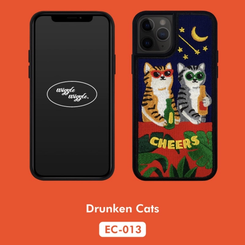 [PRE-ORDER][CASE IPHONE 12PROMAX *พร้อมส่ง] Wiggle Wiggle Case iPhone ::: Drunken Cats ::: เคสแบบน้องเตนล์ NCT