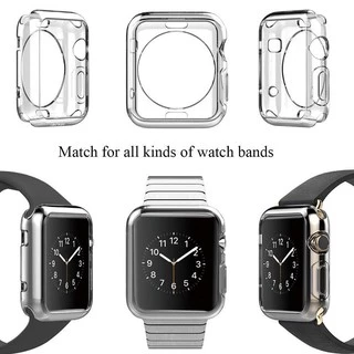 เคสซิลิโคนใสแบบนุ่ม (ไม่มีหน้าจอ) เข้ากันได้กับ Apple Watch 49/46/45/41/44/40/42/38mm Series Ultra/11/10/9/8/7/SE/6/5/4/3/2/1
