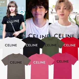 เสื้อสกรีน C-E-L-I-N-E  เซลีน / BLACKPINK BTS เสื้อแบบลิซ่า จีมิน แทฮยอง  [S-3XL]