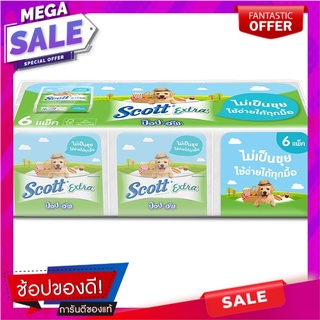 สก็อตต์เอ็กซ์ตร้าป๊อปอัพ 90แผ่น แพค 6ชิ้น Scott Extra Pop-up 90sheets, 6pcs pack