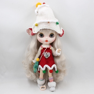 Blyth doll Merry Christmas outfits dress hat skirt scarf for joint body เสื้อผ้าตุ๊กตา