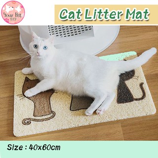 พรมดักทรายแมว แผ่นใหญ่ 40x60 cm แผ่นดักทรายแมว ที่รองทรายแมว พรมเช็ดเท้าแมว Cat Litter Mat สก็อตติช โฟลด์ เปอร์เซีย