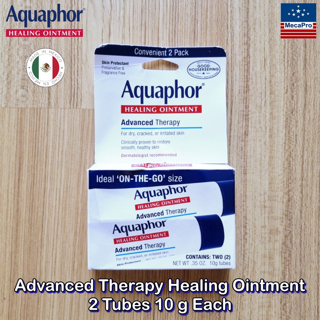 Aquaphor® Advanced Therapy Healing Ointment 2 Tubes 10 g Each เจลบาล์ม สำหรับผิวแห้ง