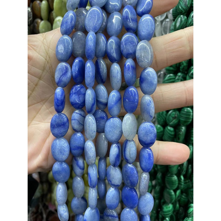 ลูกปัดหินธรรมชาติ ทรงวงรี ขนาด 10x14 มม. หลากสี สําหรับทําเครื่องประดับ สร้อยข้อมือ DIY - รูปที่ 4