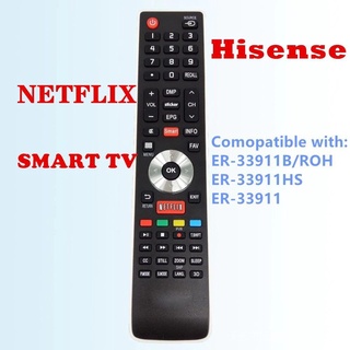 Devant Hisense ER-33911B ER-33911HS ER-33911 รีโมตคอนโทรลสมาร์ททีวี ปุ่ม Netflix