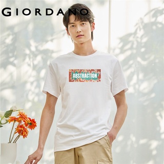 Men HuangShouYi Series T-Shirts 100% Cotton Print Casual T-Shirts Summer Short Sleeve Relaxed Simple Basic Tee