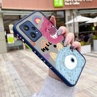 เคส Realme 9 Pro Plus ฝ้า แข็ง มอนสเตอร์ ด้านข้าง เคสซิลิโคน ป้องกัน