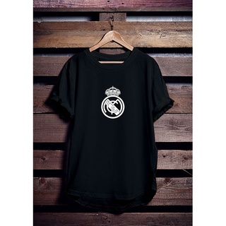 เสื้อยืดผ้าฝ้าย เสื้อยืด พิมพ์ลาย Distro Motif REAL MADRID FC SOCCER SPORT สําหรับผู้ชาย และผู้หญิง