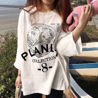 [Pre] เสื้อ Oversize PLANET สไตล์เกาหลี