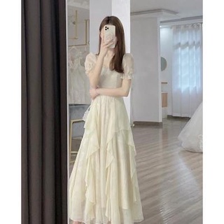 🔥Hot Sale / 2022 New French Fairy Gentle Wind Long Skirt High-Quality Design Slim White Dress for Women