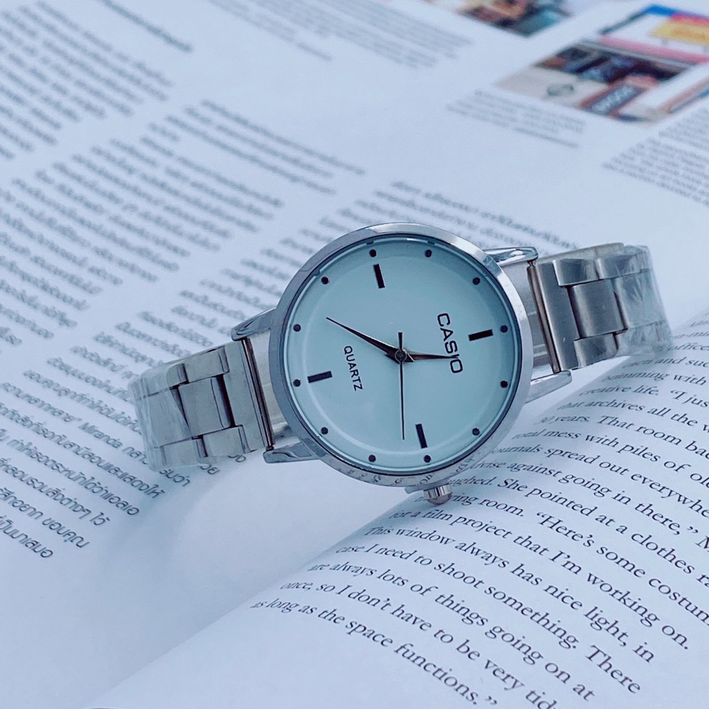 🔥ลด 50% ใส่โค้ด INCLZ11🔥 นาฬิกาข้อมือคาสิโอ้ แฟชั่นสำหรับผู้หญิง สายเลท หน้าปัดขนาด 32 มม. เรียบหรู - รูปที่ 7