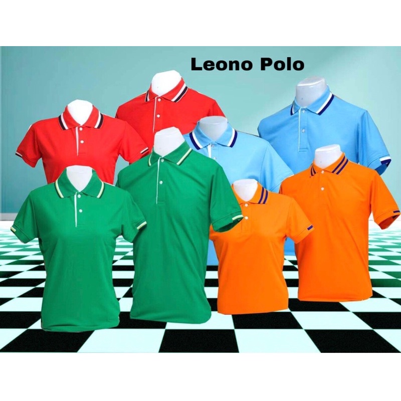 Leono เสื้อโปโลชาย คอปก หลากสี พื้นเดียว แฟชั่นชาย หญิง CMC