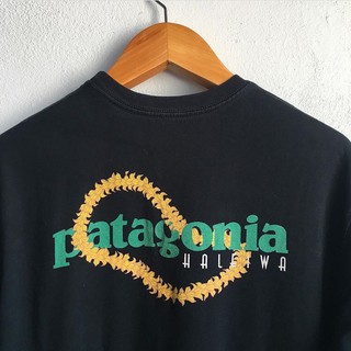 [S-5XL]เสื้อยืดแขนสั้น ผ้าฝ้ายแท้ พิมพ์ลาย Patagonia สไตล์อเมริกัน เรโทร ทรงหลวม สําหรับผู้ชาย และผู้หญิง