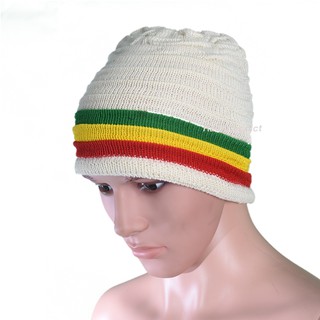 หมวกไหมพรม สีขาว rasta