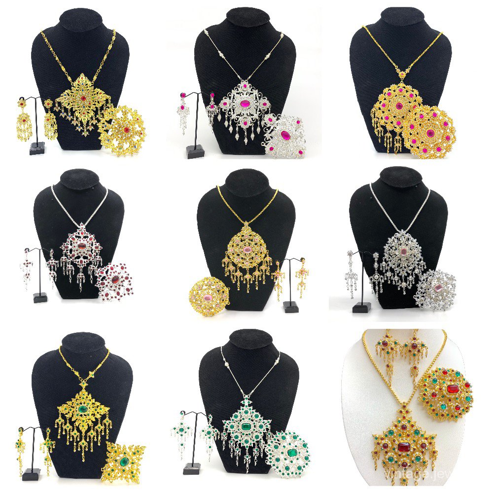 เครื่องประดับ ชุดไทย สร้อยคอ หัวเข็มขัด ต่างหู มีให้เลือก 50 แบบราคาส่ง WNY1