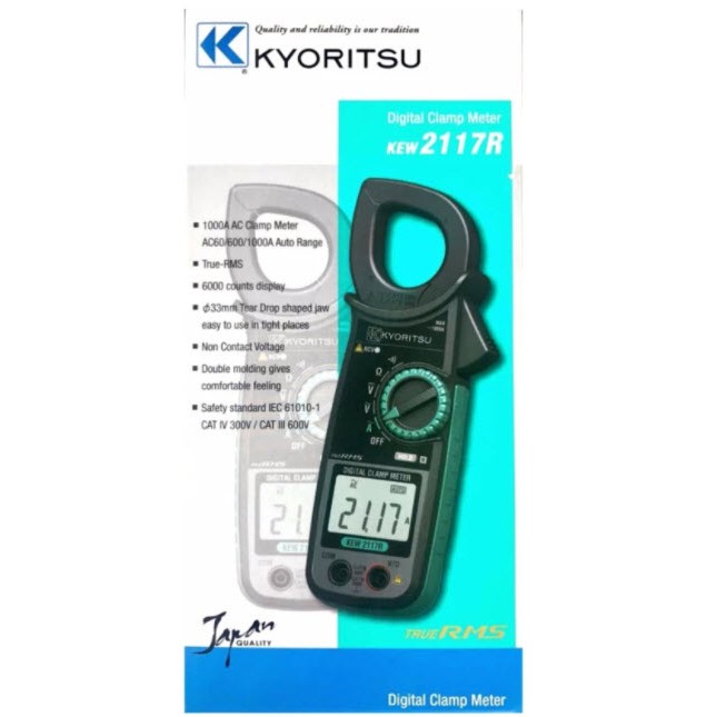 Kyoritsu ดิจิตอลแคล้มป์มิเตอร์ AC Digital Clamp Meter รุ่น KEW 2117R