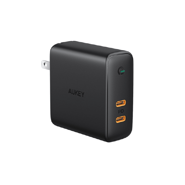 AUKEY PA-D5 หัวปลั๊กชาร์จเร็ว 63W Focus Duo 63W - Dual-Port PD Wall Charger รุ่น PA-D5