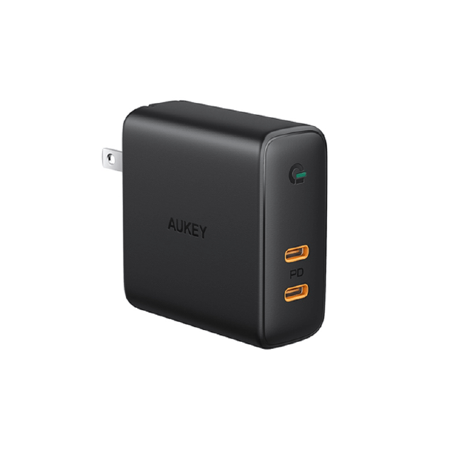 AUKEY PA-D5 หัวปลั๊กชาร์จเร็ว 63W Focus Duo 63W - Dual-Port PD Wall Charger รุ่น PA-D5