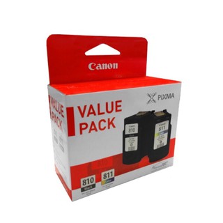 ตลับหมึก หัวพิมพ์ Canon 810-811 (ValuePack)ตลับหมึกแท้แบบแพคคู่