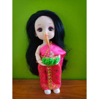 ชุดตุ๊กตาบาโบลี่ ชุดไทย สใบ Thai outfit Barboliy Doll clothes