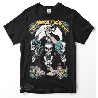 เสื้อยืดโอเวอร์ไซส์UNIQLO Metallica 6 Symphony &amp; Orchestra S&amp;M เสื้อยืดพรีเมี่ยม ลายเมทัลลิก้า hnm UnqlousellS-3XL