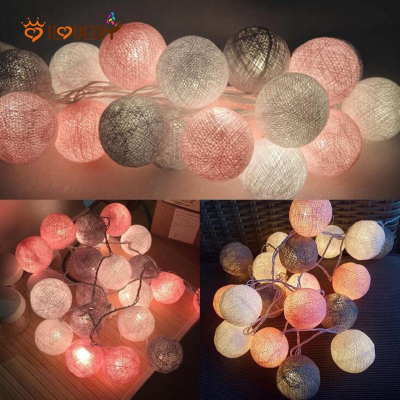 สายไฟ 20 LED ประดับลูกบอลกลม สำหรับตกแต่งงานแต่งงาน ปาร์ตี้ คริสต์มาส