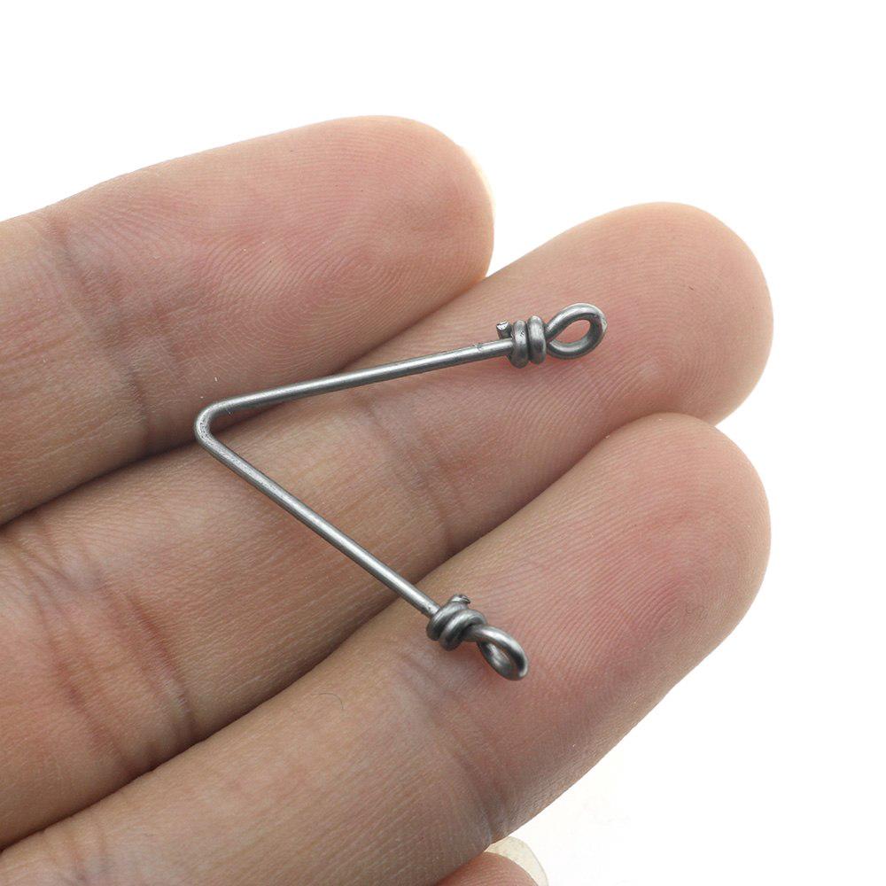 20pcs/lot V shape bifurcation snap double hook line connector device tool sea fishing swivel Eight Type Tying