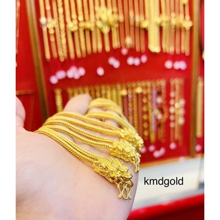 KMDGold สร้อยคอทองคำแท้ 96.5% มาตรฐานทองเยาวราช 1บาทลายเบนซ์ กระดูกงู สินค้ามีใบรับประกันทุกชิ้น