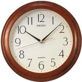 นาฬิกาแขวน ไซโก้ (Seiko) ขอบลายไม้ ขนาด 11.5 นิ้ว รุ่น QXA327B