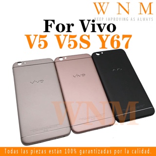 ฝาครอบแบตเตอรี่ด้านหลัง พร้อมโลโก้ ปุ่มปรับระดับเสียง แบบเปลี่ยน สําหรับ VIVO V5 V5s V5 lite Y66 Y67