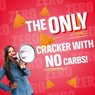 Keto crackers zerocarb no sugar(Cheddar Cheese)แครกเกอร์คีโต แครกเกอร์สุขภาพ ไม่มีคาร์บ รสเชดดาร์ชีส