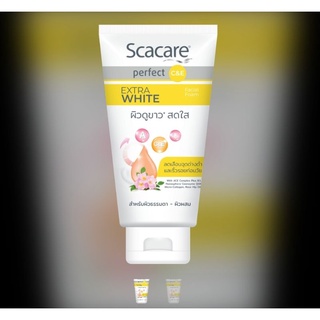 Scacare facial foam Extra White  สกาแคร์ โฟมล้างหน้าสูตรผิาขาว สดใส  พร้อมเผยผิวสุขภาพดี อ่อนโยน 100 กรัม